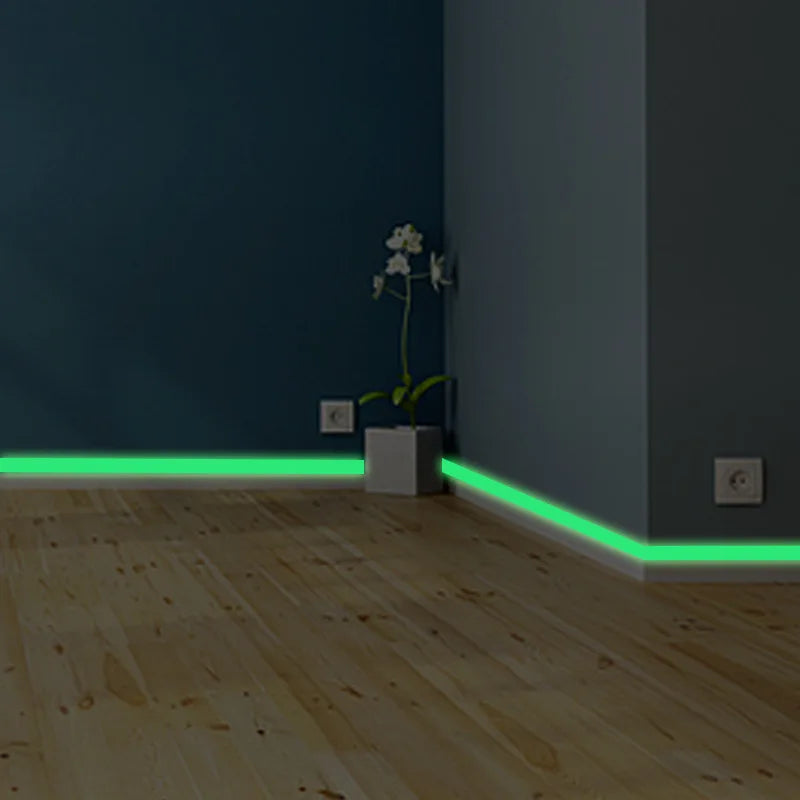 Glow-in-the-Dark Baseboard Wall Sticker – DIY Luminous Strip for Home & Stairs