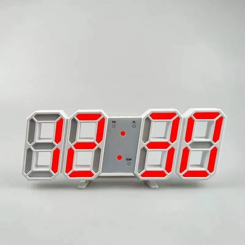 3D LED Digital Alarm Clock with Date & Temperature – Wall or Desk Decoration