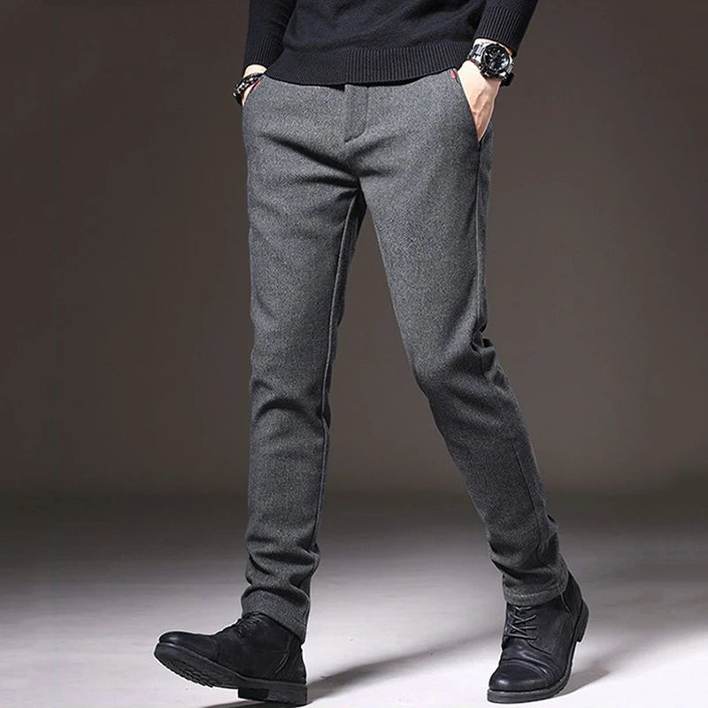 Men’s Slim Fit Straight Leg Pants – Casual & Workwear