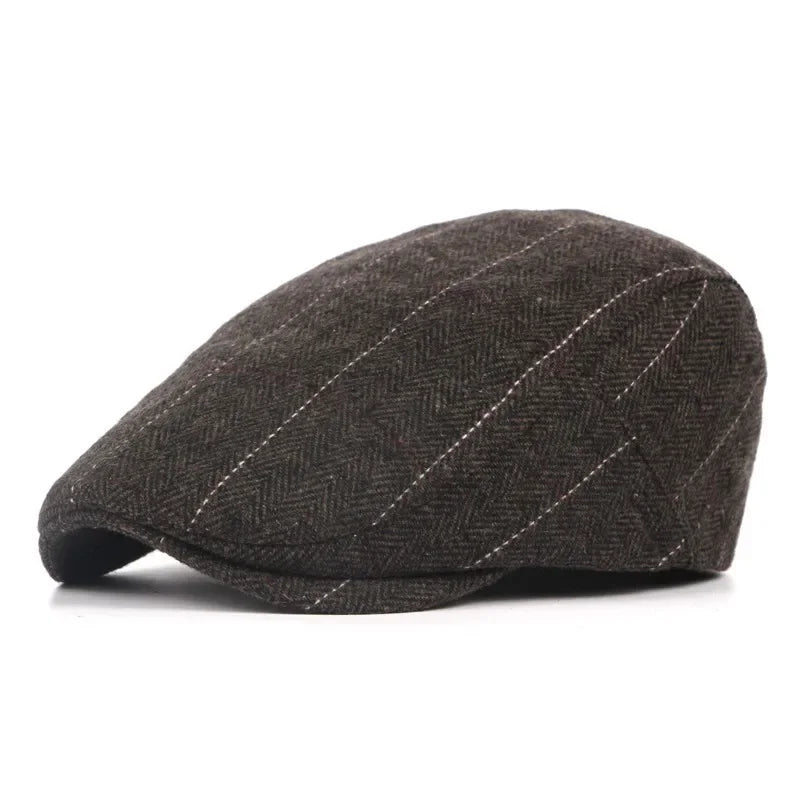 Men’s Wool Beret – Classic Winter Flat Cap