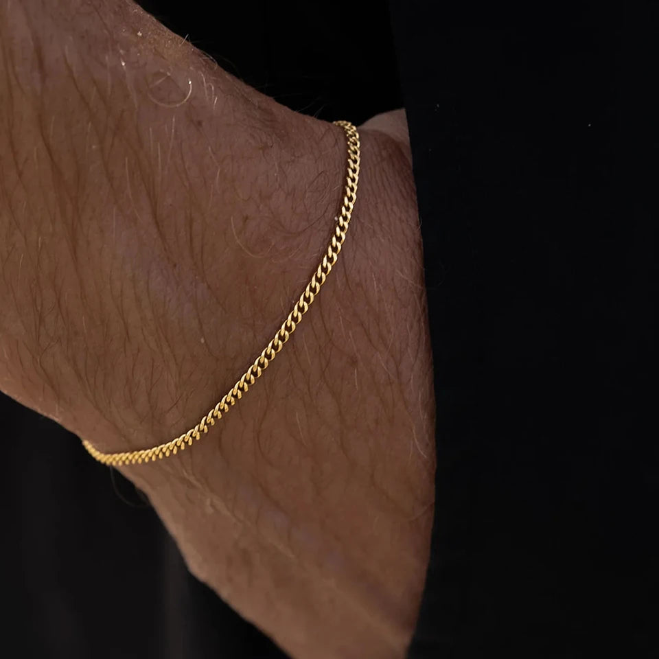 Men's Cuban Chain Bracelet – Waterproof & Durable
