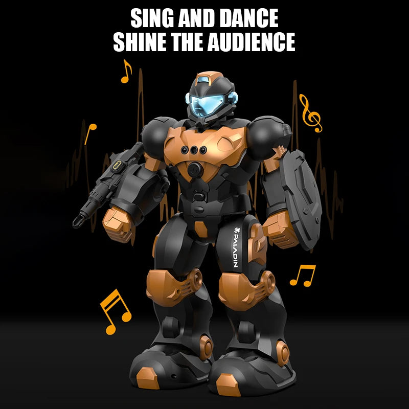 Smart RC Robot Toy – Voice & Gesture Control, Programmable Dancing Robot with LED Lights for Kids