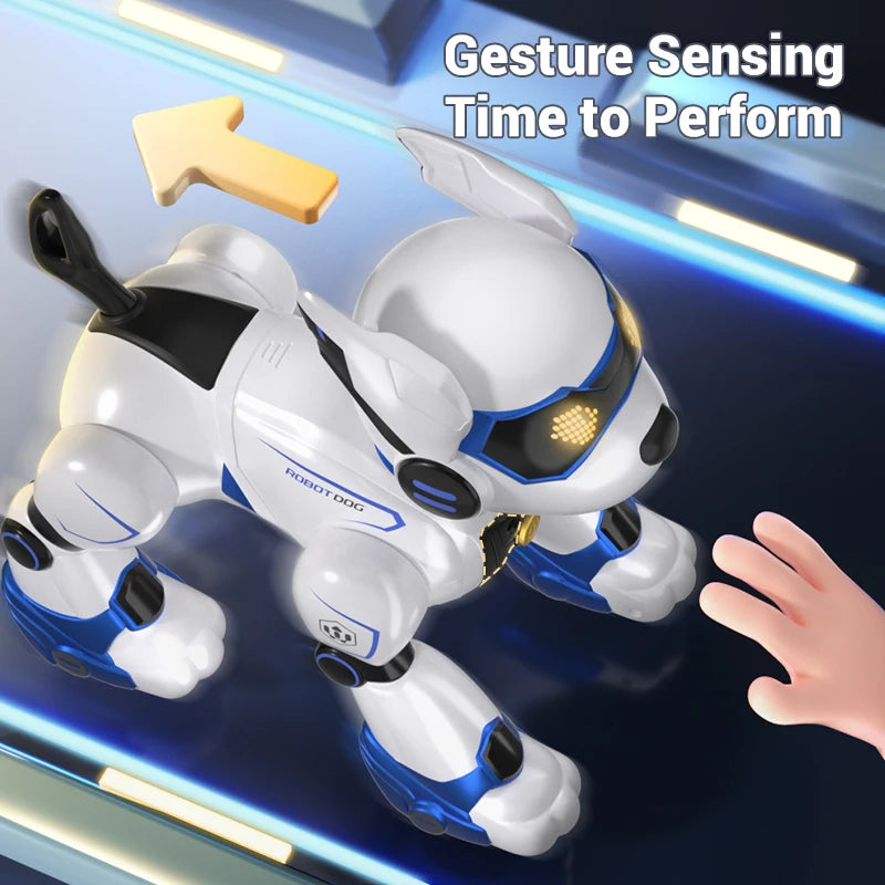 RC Robot Dog – Voice Command, Music & Stunt Toy for Kids