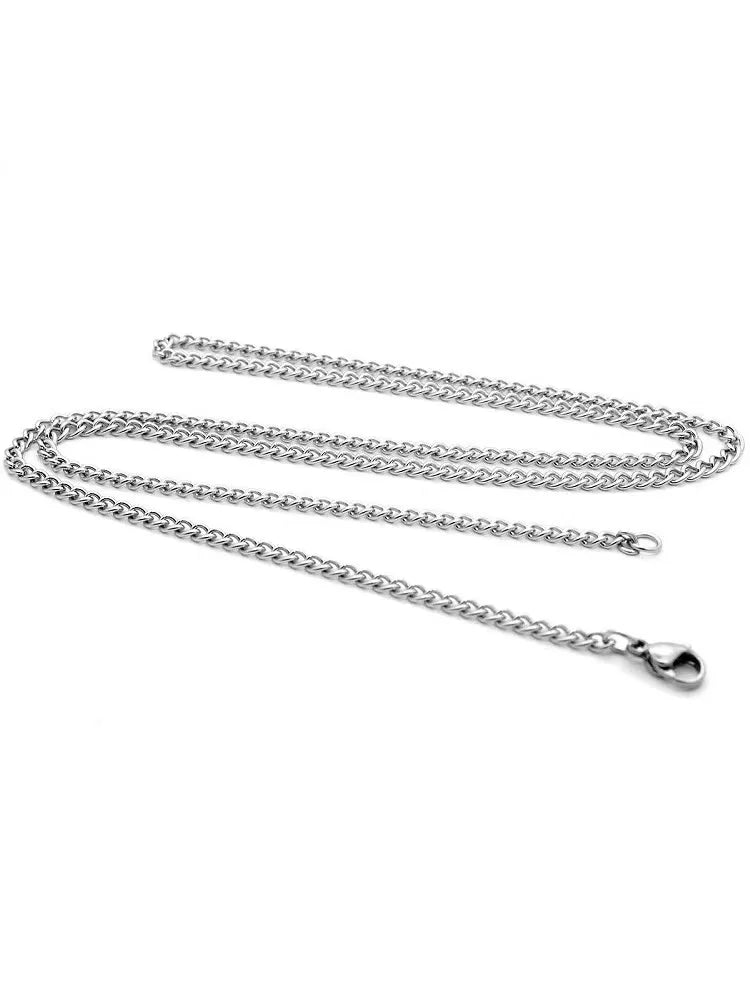 Men's 3mm Cuban Chain Stainless Steel Necklace