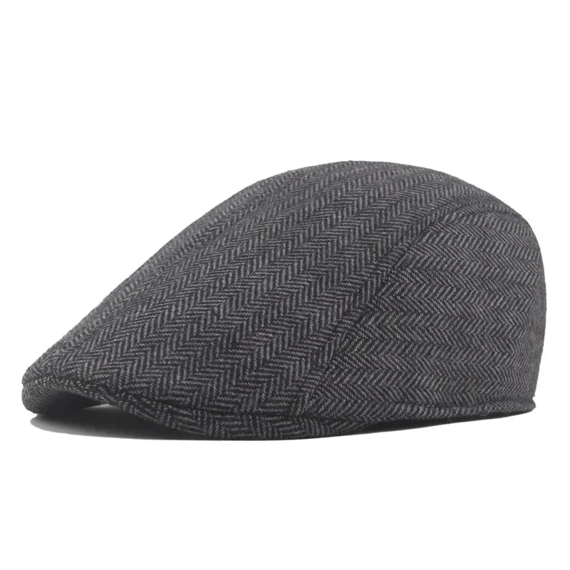 Men’s Wool Beret – Classic Winter Flat Cap