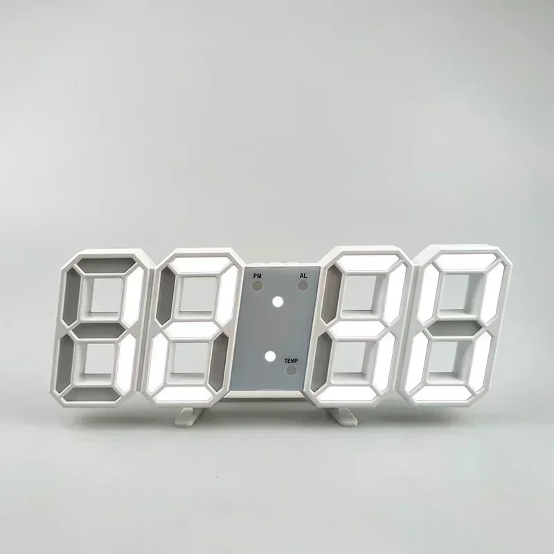3D LED Digital Alarm Clock with Date & Temperature – Wall or Desk Decoration