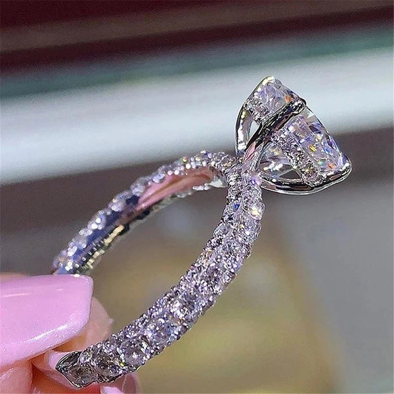 Elegant Zircon Bridal Ring for Women