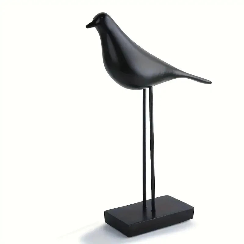 Nordic Resin Bird Statue – Handcrafted Desktop & Home Decoration
