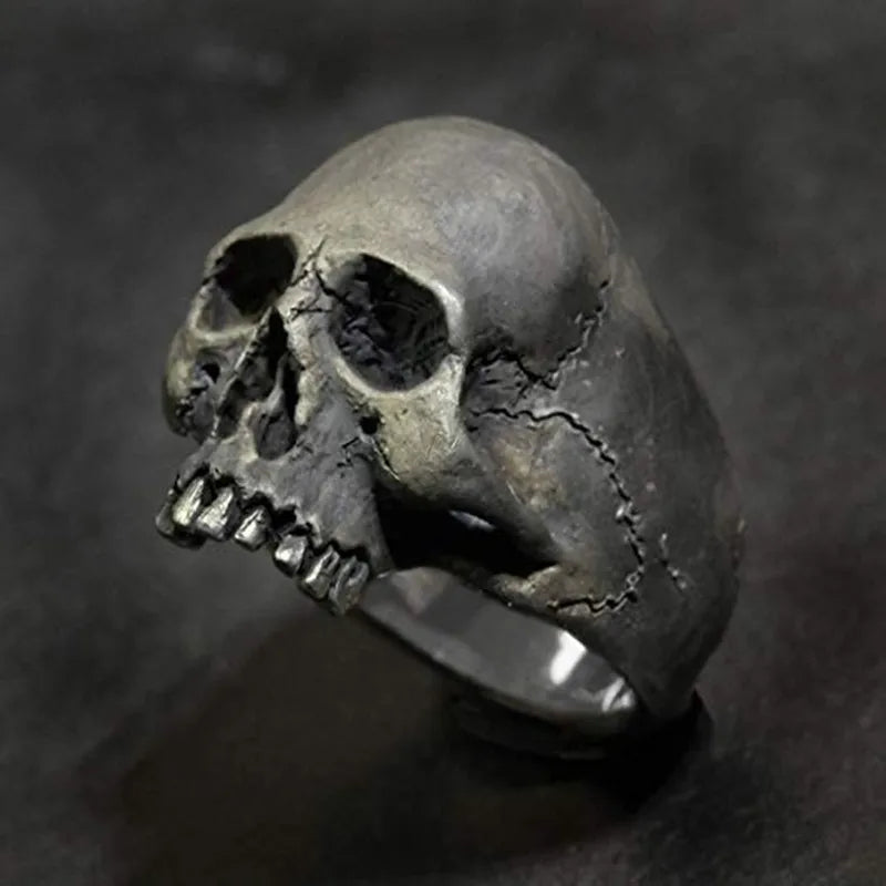 Men's Punk Skull Ring – Stainless Steel Gothic Biker Jewelry