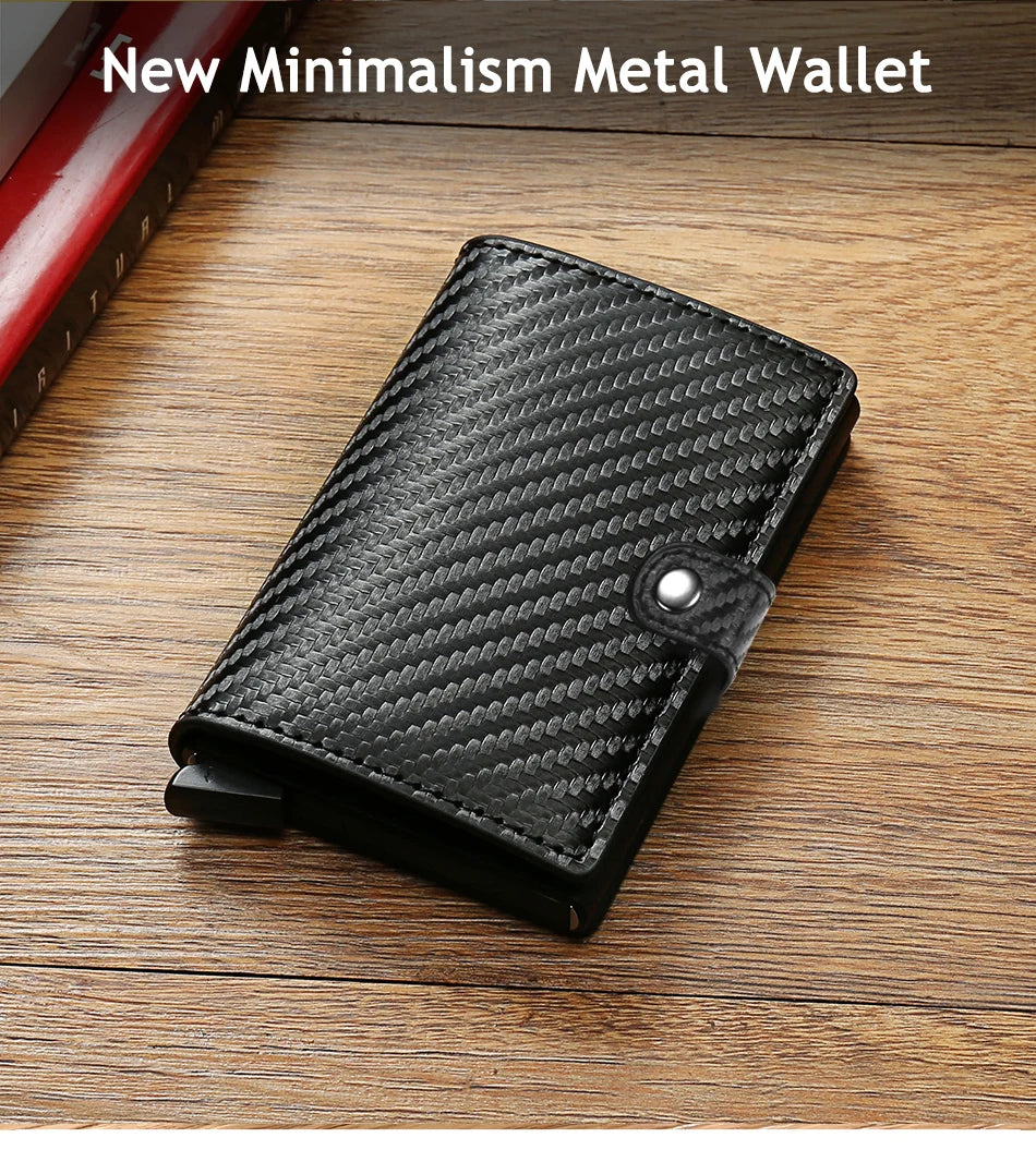 Carbon Fiber RFID Wallet Men Slim Minimalist Card Holder