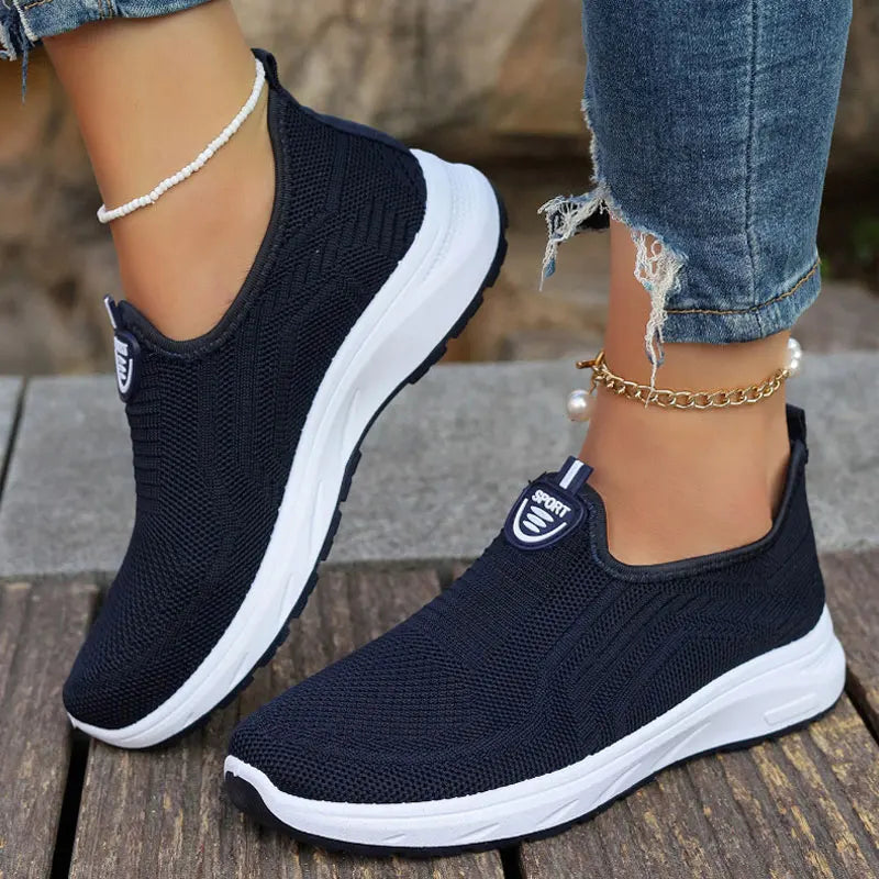 Women’s Slip-On Breathable Sneakers – Casual Loafers & Flats