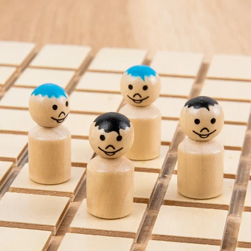 Wooden Board Game Puzzle – Parent-Child Chase & Battle Toy