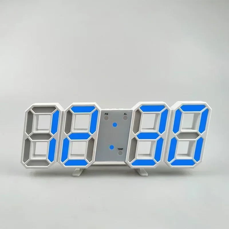 3D LED Digital Alarm Clock with Date & Temperature – Wall or Desk Decoration