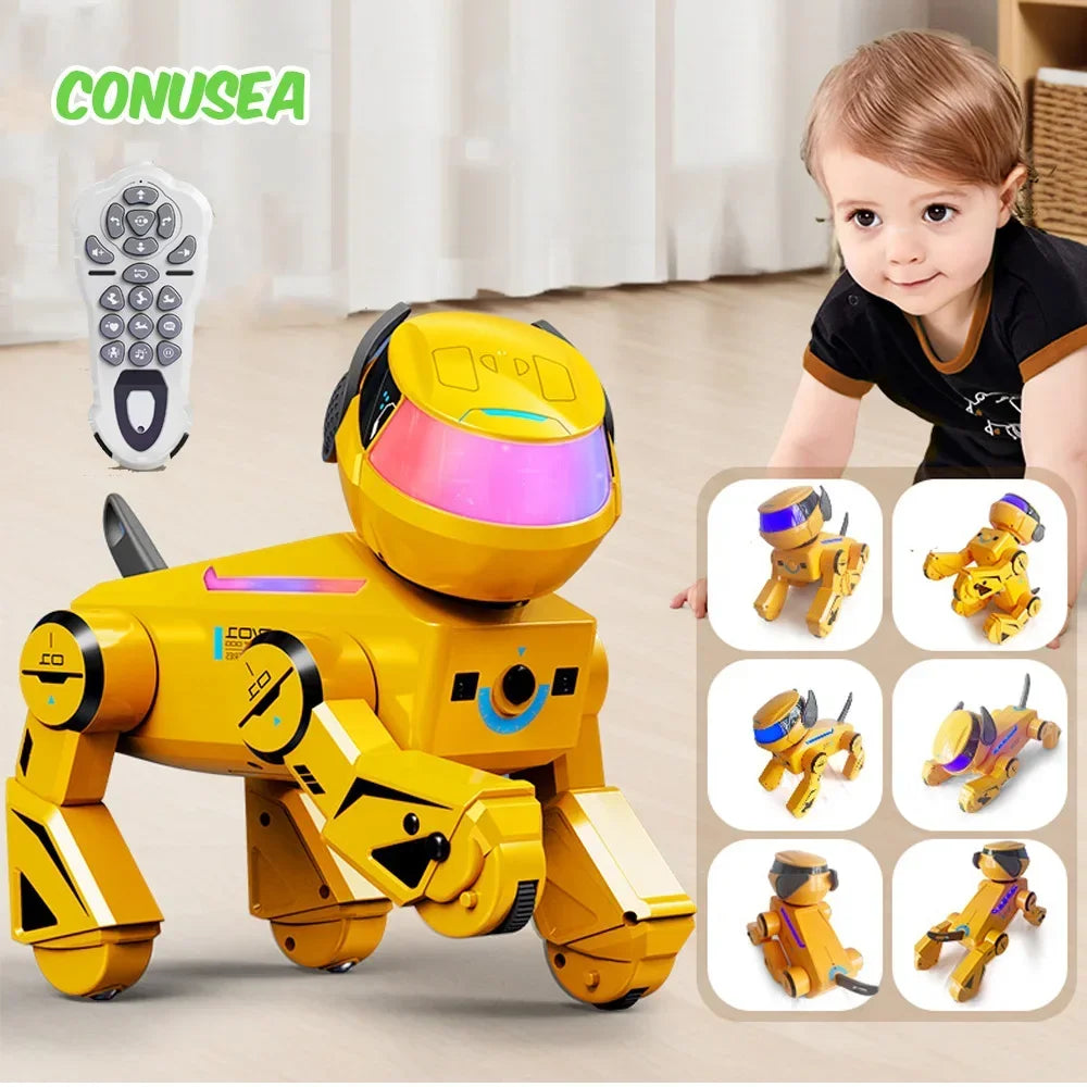 Remote Control Robot Dog – Intelligent Puppy Toy with AI & Lights