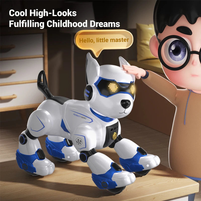 RC Robot Dog – Voice Command, Music & Stunt Toy for Kids