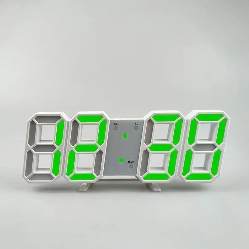 3D LED Digital Alarm Clock with Date & Temperature – Wall or Desk Decoration