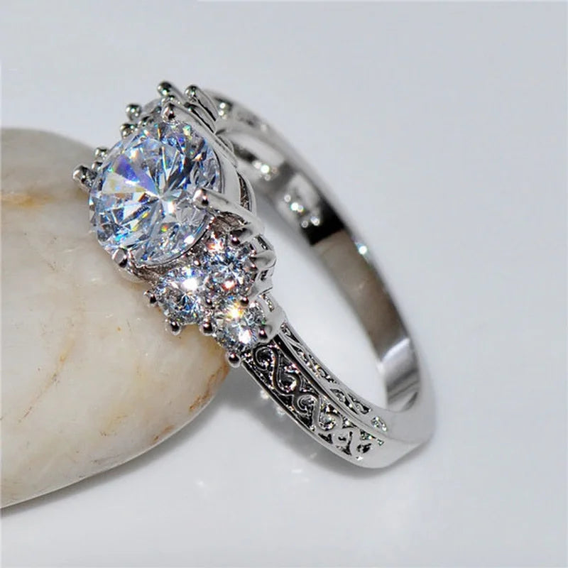 Elegant Zircon Bridal Ring for Women