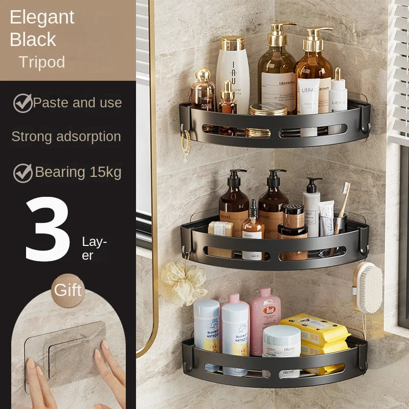 No-Drill Waterproof Shower Shelf – Strong Adhesive Wall Organizer (1/2/3 Pcs)