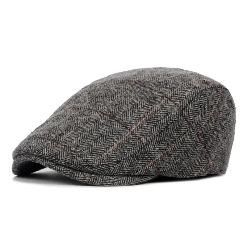 Men’s Wool Beret – Classic Winter Flat Cap