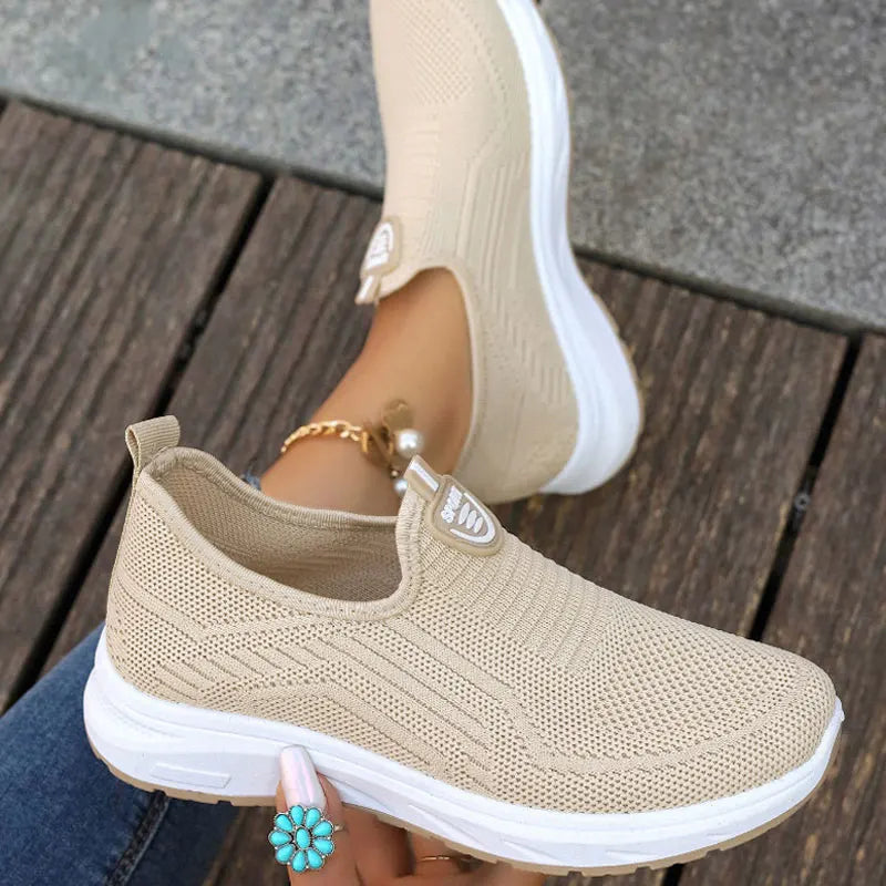 Women’s Slip-On Breathable Sneakers – Casual Loafers & Flats