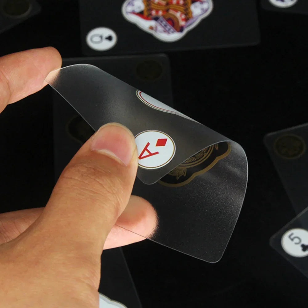 Waterproof Transparent PVC Playing Cards with Durable Storage Box