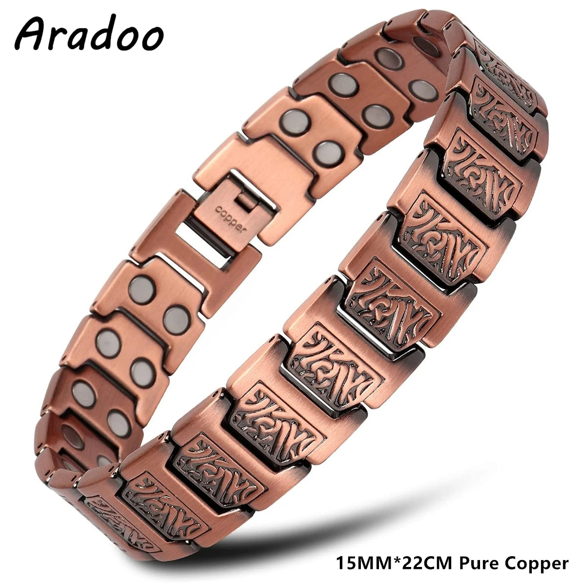 Men's Copper Magnetic Therapy Bracelet – 3500 Gauss