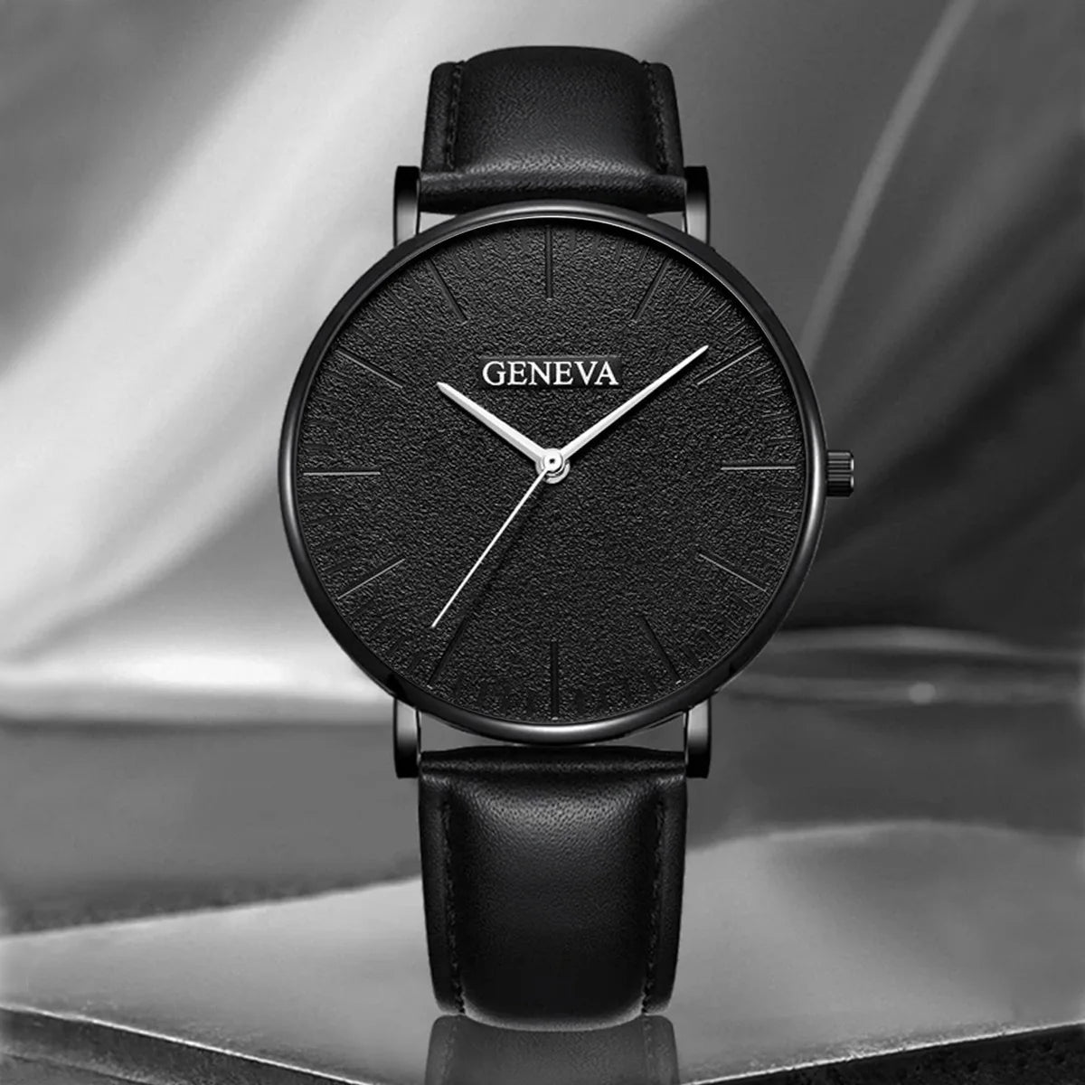 Men's Quartz Watch & Bracelet Set – 4pcs Gift
