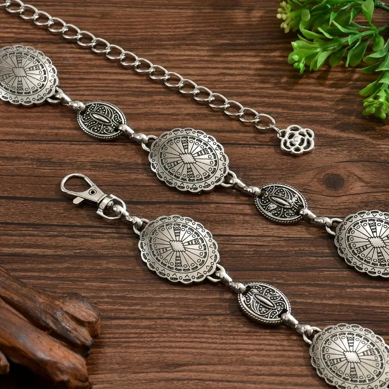 Vintage-Style Oval Waist Chain Body Jewelry