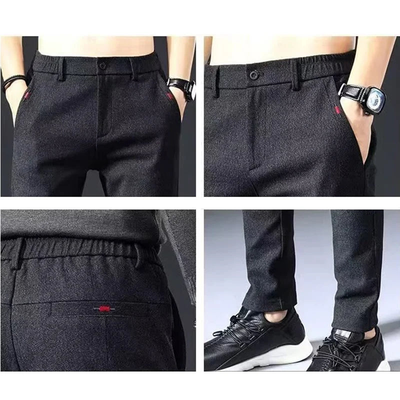 Men’s Slim Fit Straight Leg Pants – Casual & Workwear