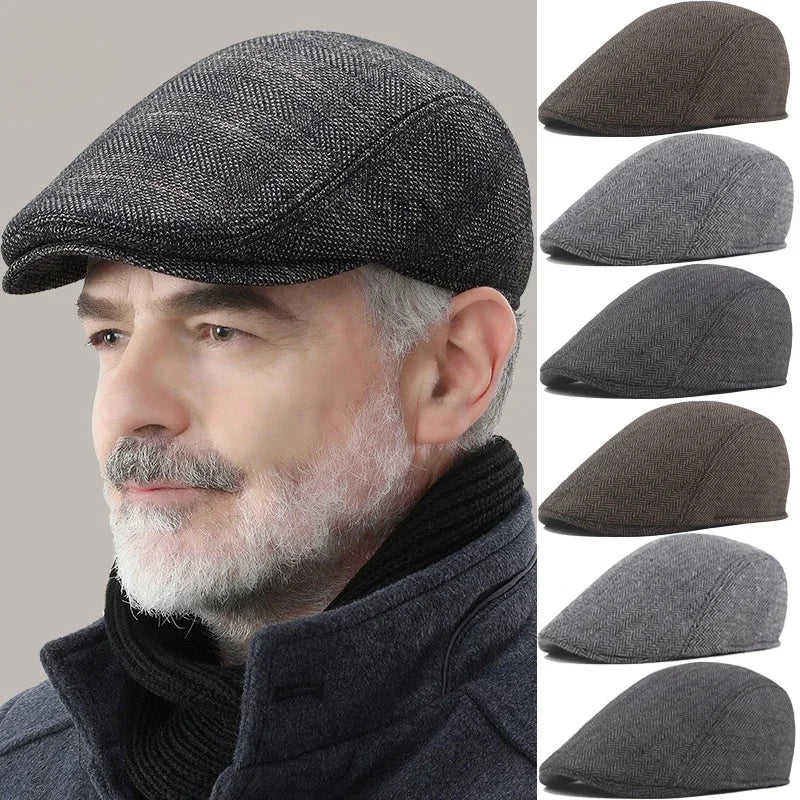 Men’s Wool Beret – Classic Winter Flat Cap