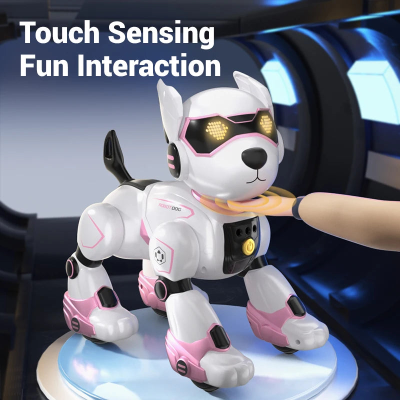 RC Robot Dog – Voice Command, Music & Stunt Toy for Kids
