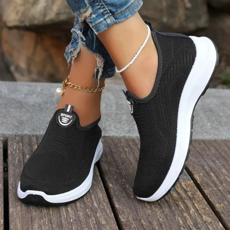 Women’s Slip-On Breathable Sneakers – Casual Loafers & Flats