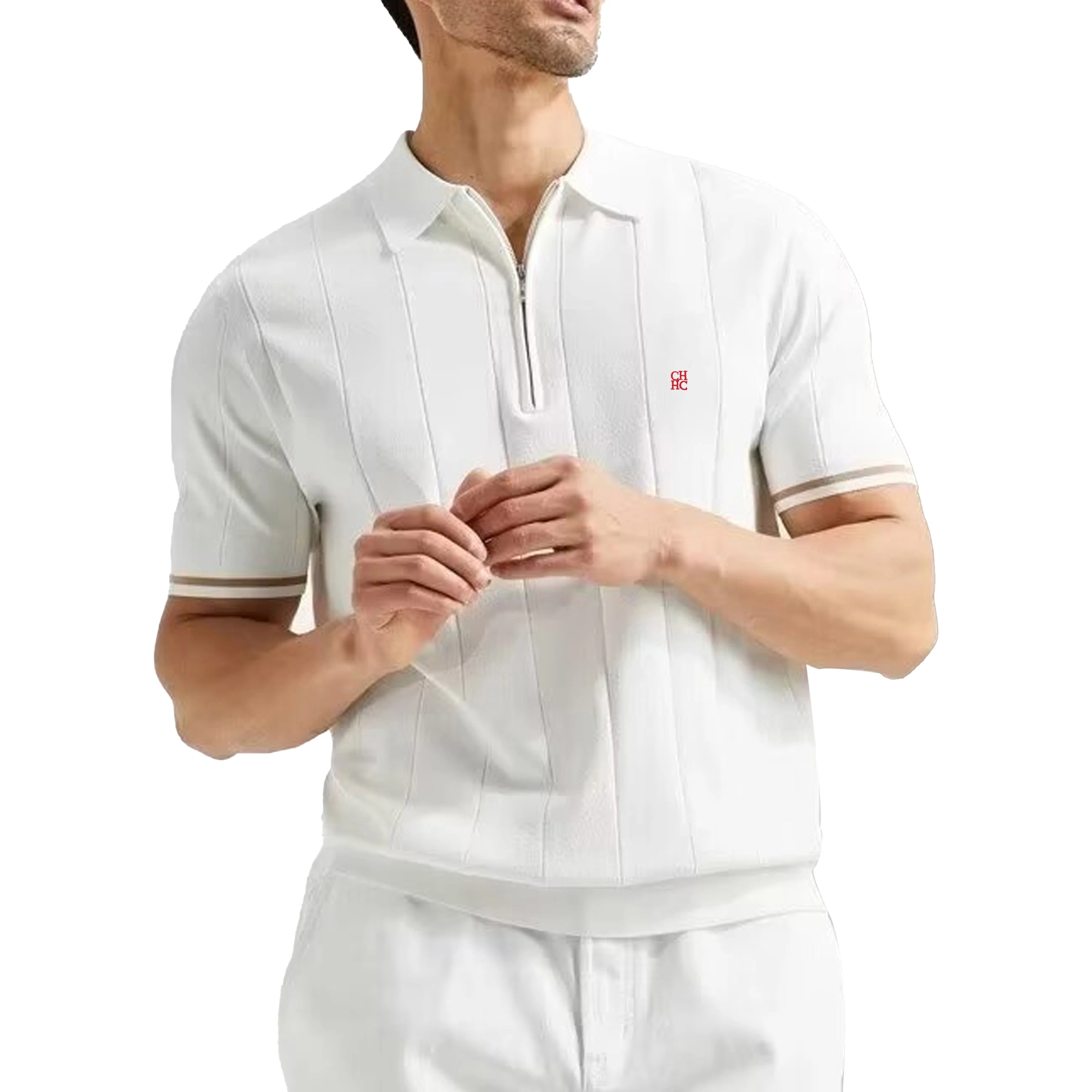 Men’s Ribbed Knit Polo