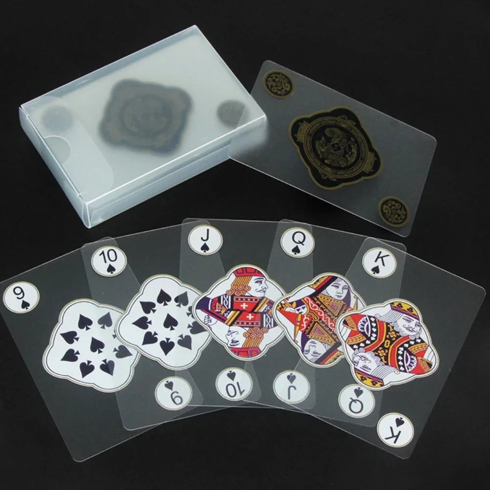 Waterproof Transparent PVC Playing Cards with Durable Storage Box