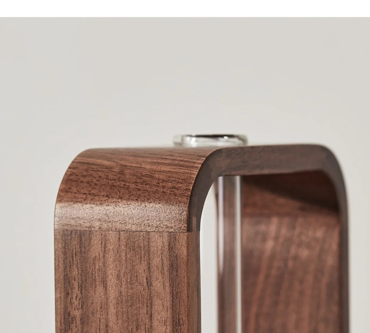 Rectangular Solid Wood Hydroponic Vase – Minimalist Tabletop Planter