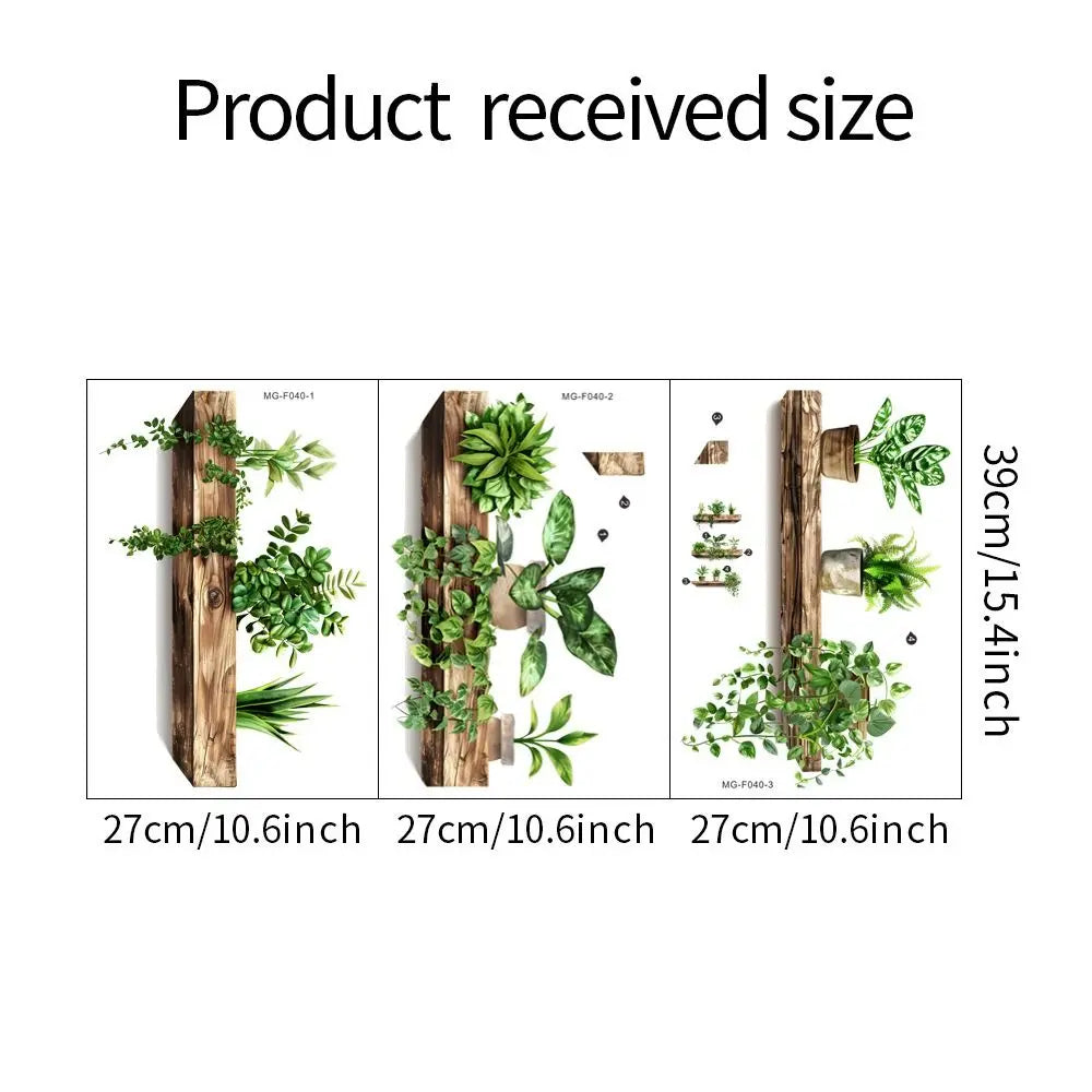 Potted Plant Wall Stickers – Self-Adhesive DIY Removable Mural for Home Decor