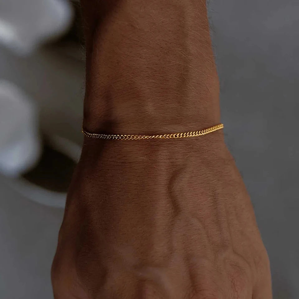 Men's Cuban Chain Bracelet – Waterproof & Durable