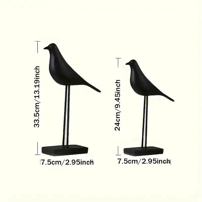 Nordic Resin Bird Statue – Handcrafted Desktop & Home Decoration