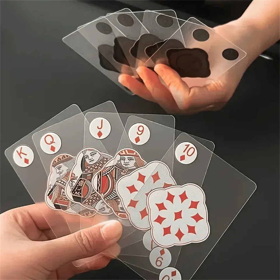 Waterproof Transparent PVC Playing Cards with Durable Storage Box