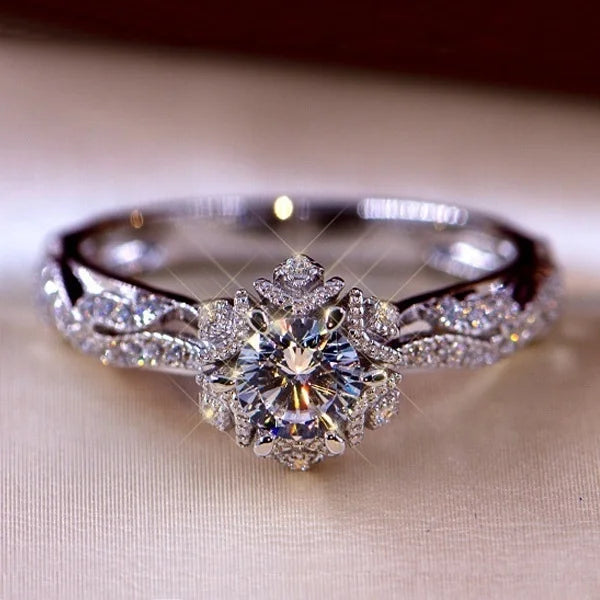 Elegant Zircon Bridal Ring for Women