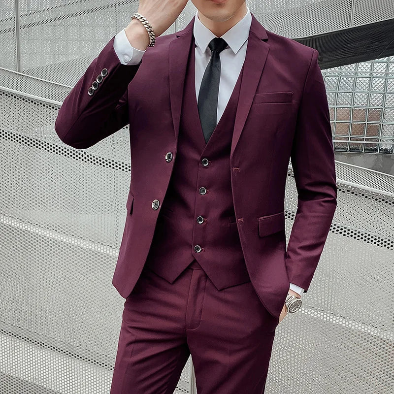 Men's 3-Piece Slim Fit Suit
