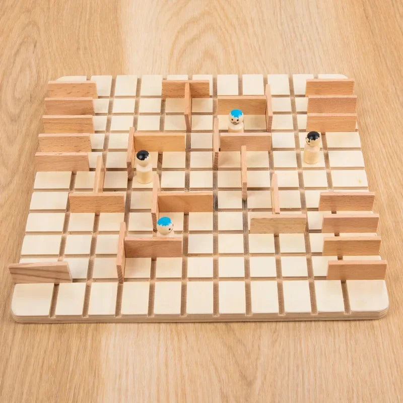 Wooden Board Game Puzzle – Parent-Child Chase & Battle Toy