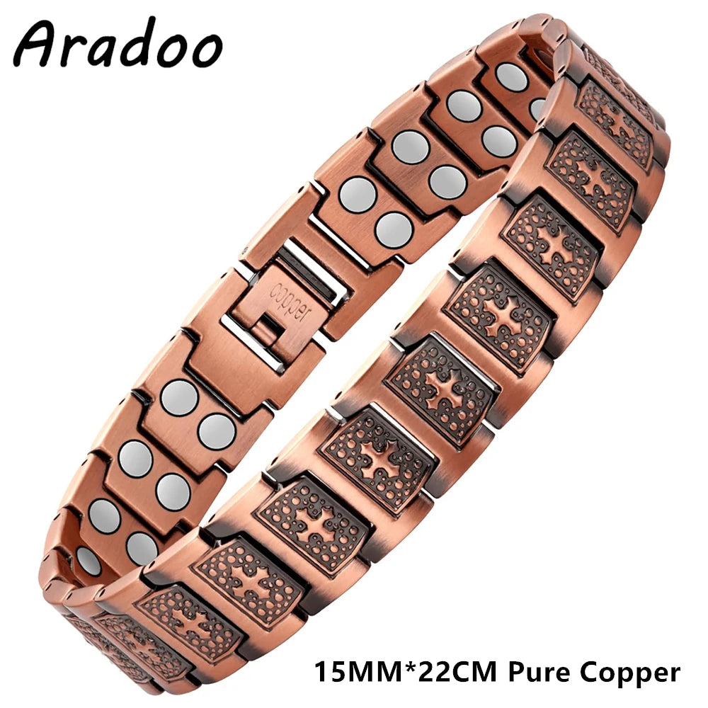 Men's Copper Magnetic Therapy Bracelet – 3500 Gauss