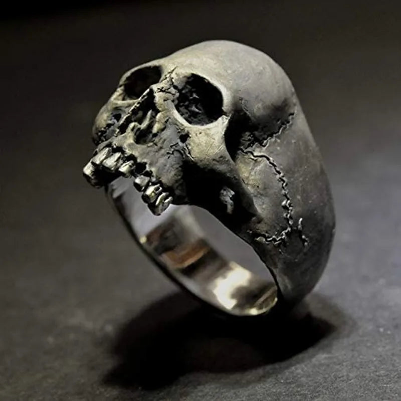 Men's Punk Skull Ring – Stainless Steel Gothic Biker Jewelry