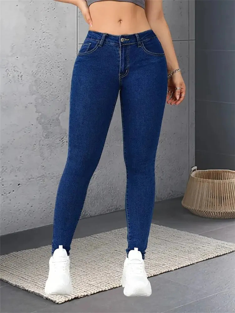 Classic Slim Fit Stretch Jeans for Women