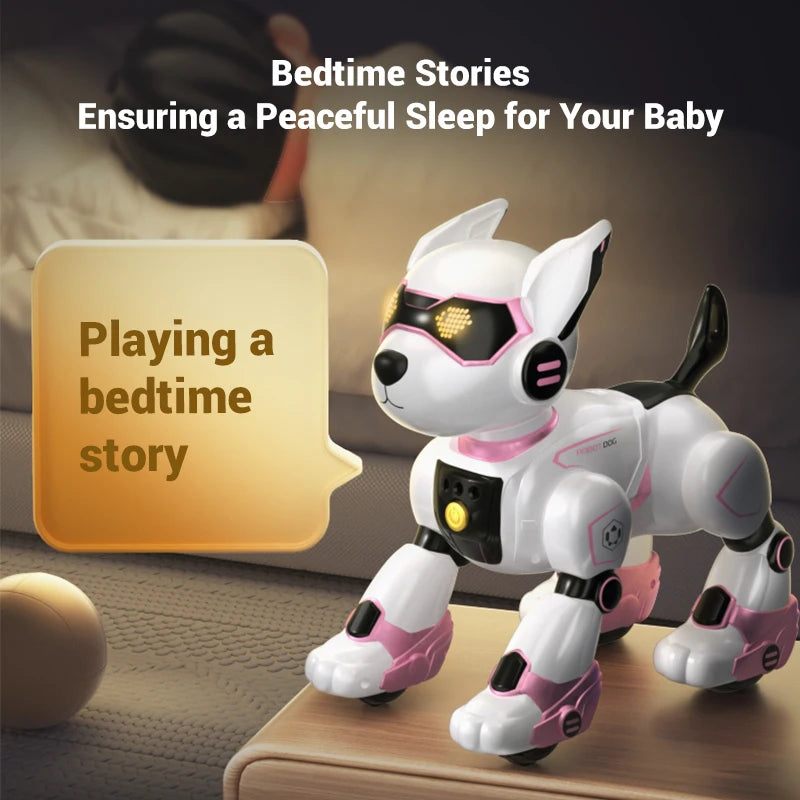 RC Robot Dog – Voice Command, Music & Stunt Toy for Kids