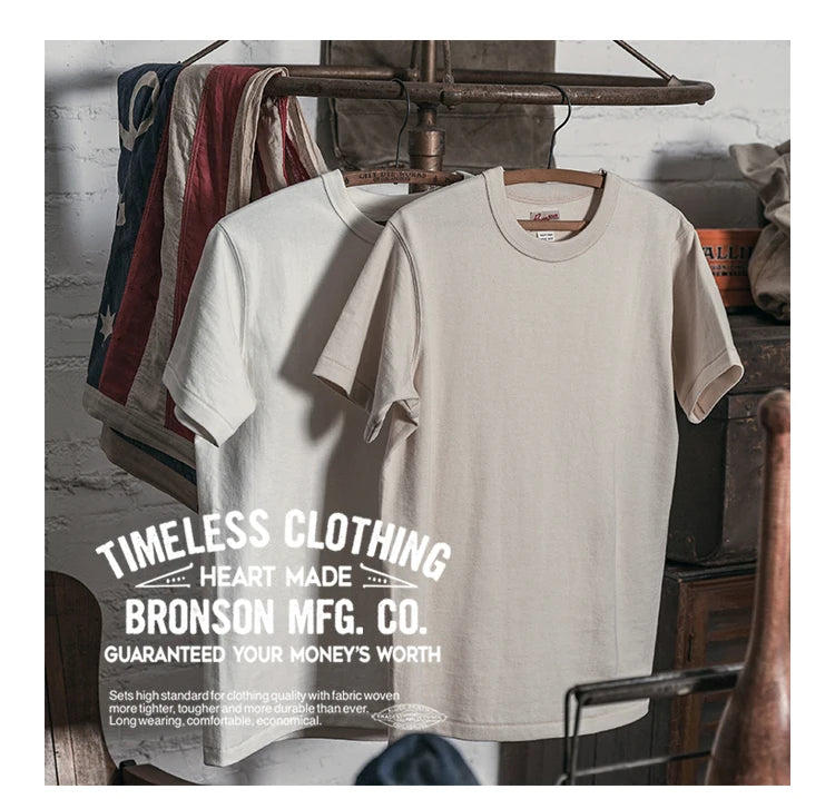 Men's Retro Cotton T-Shirt – Red Bronson Style