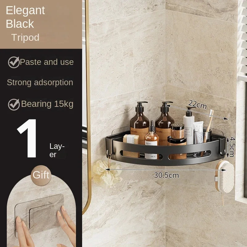 No-Drill Waterproof Shower Shelf – Strong Adhesive Wall Organizer (1/2/3 Pcs)