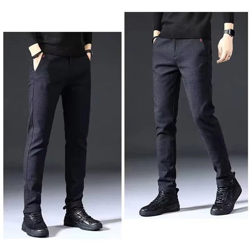 Men’s Slim Fit Straight Leg Pants – Casual & Workwear