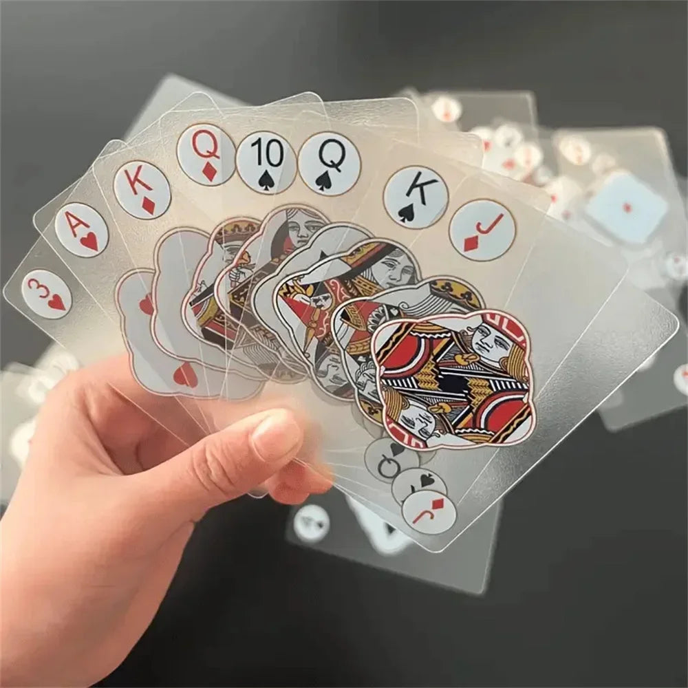 Waterproof Transparent PVC Playing Cards with Durable Storage Box